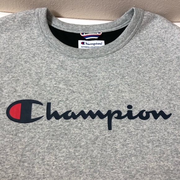 Champion Men's Powerblend Fleece Midweight Crewneck  Oxford Gray Sweatshirt 2XL - Picture 6 of 15